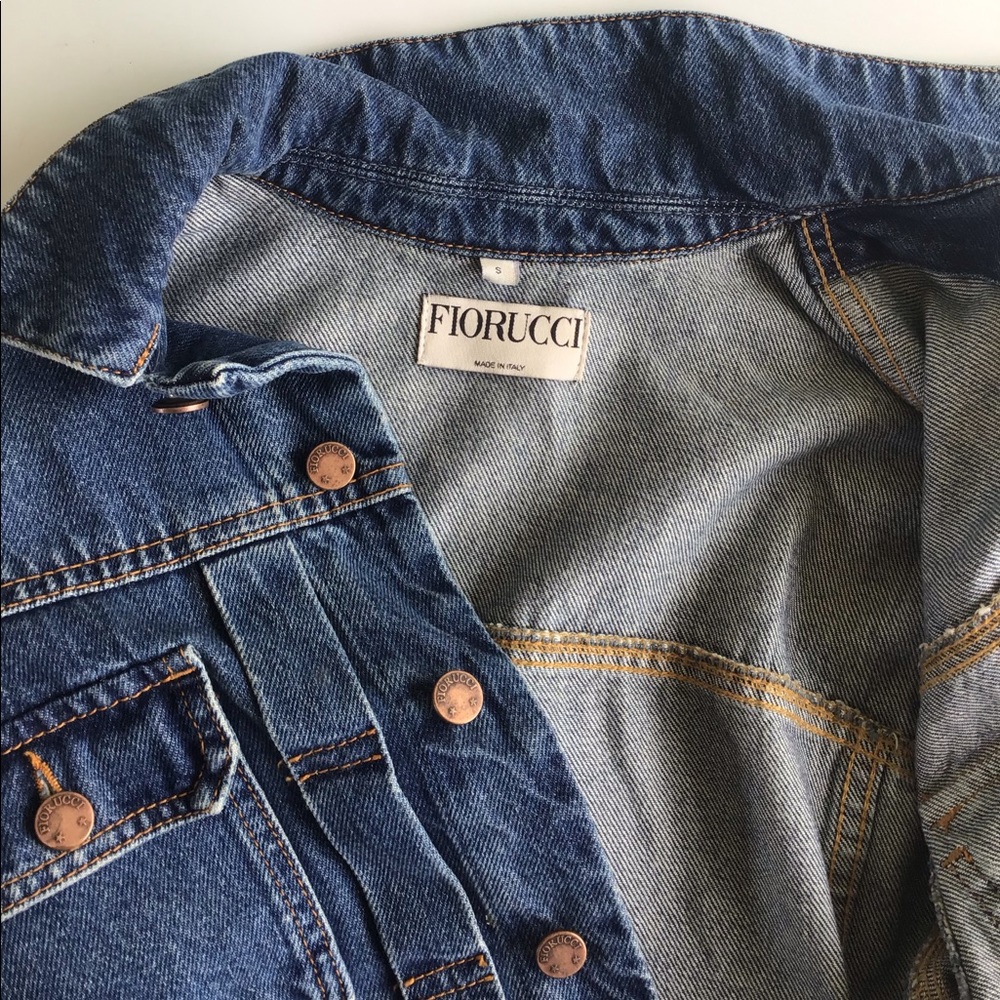 Fiorucci Berty denim jacket with angels iconic patch - Picture 3 of 16